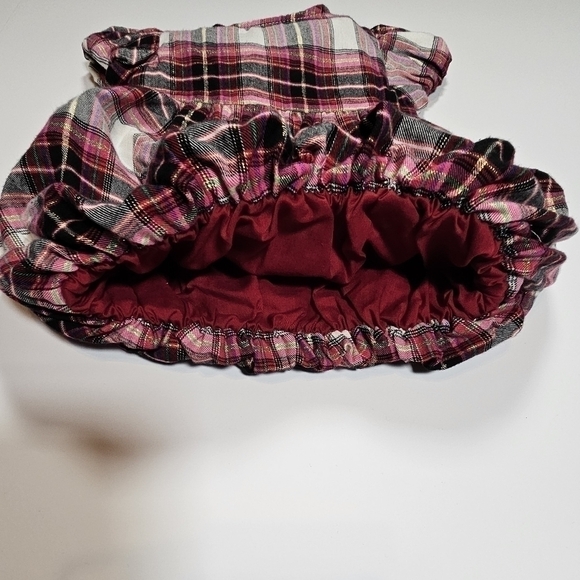 First Impressions Kids Midi Dress Plaid Check Puffer Sleeve Red 12M - Picture 2 of 15